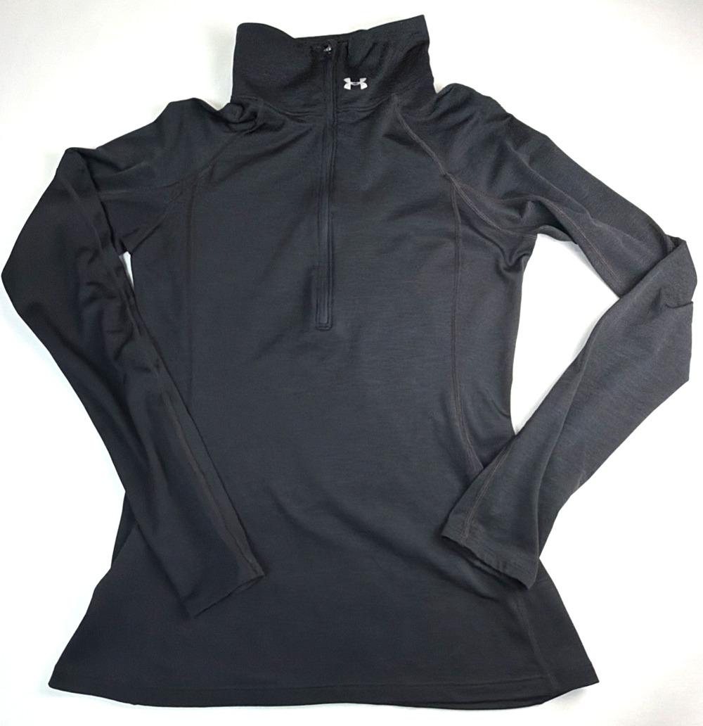 Under Armour Women’s Long Sleeve 1/2 Zip Cold Gear Size S Black